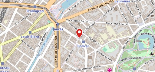 Café Bolivar sur la carte