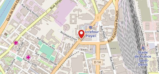 Le Carrefour Pleyel sur la carte