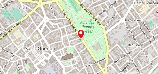Le Champs Elysées sur la carte
