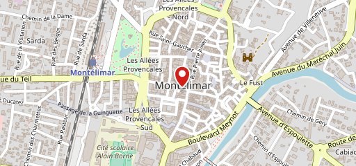 Le club café Montélimar sur la carte