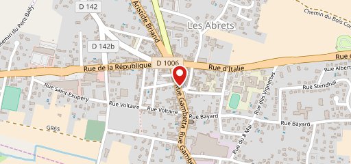 Le Gambetta sur la carte