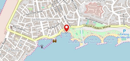 Le Lido de Toulon sur la carte