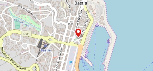 Café Brasserie Le Majestic Bastia sur la carte