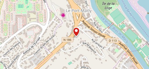 Le Palais de Port-Marly sur la carte