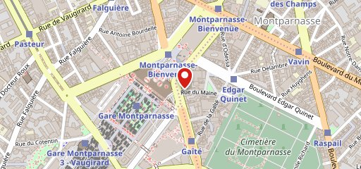 Le Paris Montparnasse sur la carte