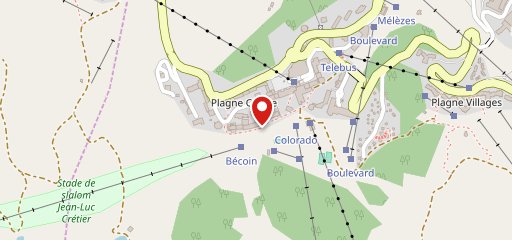 Le P'tit bouchon La plagne centre sur la carte