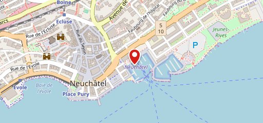 Le Quai du Port Neuchâtel sur la carte