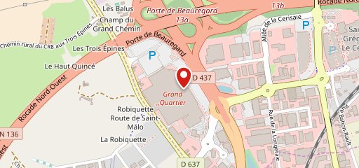 Le Quartier des Gourmets sur la carte