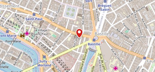 Le Rempart Bastille sur la carte