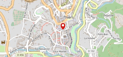 le thiers bouchon sur la carte