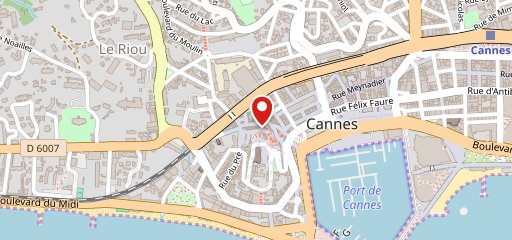 L'endroit cannes sur la carte