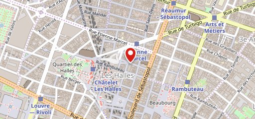 Les Halles sur la carte