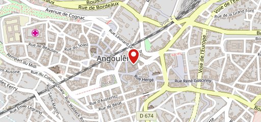 Les Jardins des Arceaux Angoulême sur la carte