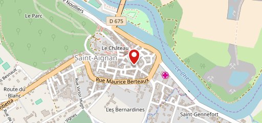 L'Herberie des 3 Chemins Saint Aignan sur la carte