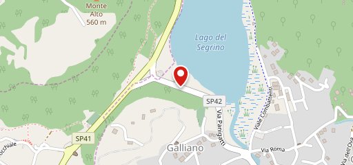 Lido del Segrino sur la carte