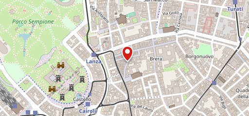 L'orto di Brera sulla mappa