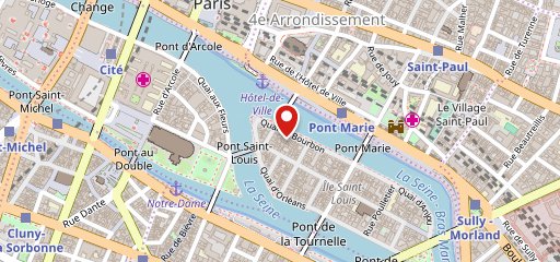 Île saint Louis sur la carte