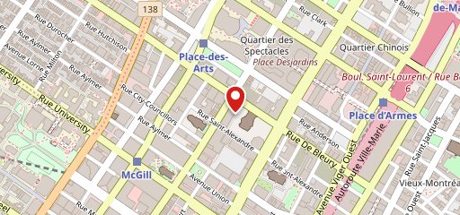 M4 Burritos Place-des-Arts sur la carte