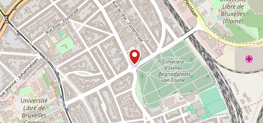 Makisu - Cimetière d'Ixelles sur la carte