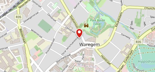 Pizza waregem sur la carte