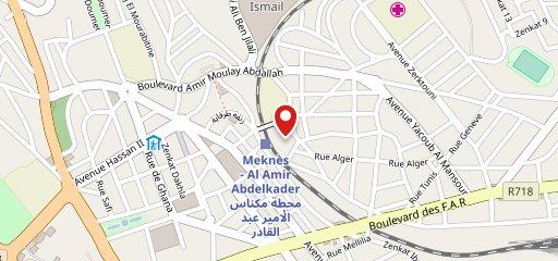 Meknes park sur la carte