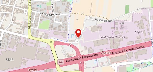 Mensa STMicroelectronics Agrate sulla mappa