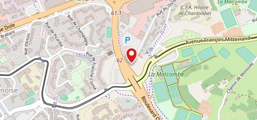 Micropolis Besançon sur la carte