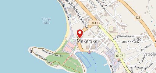 Restaurant Mirakul Makarska sulla mappa