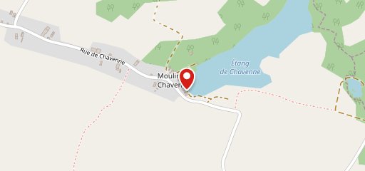 Moulin de l'étang de Chavenne sur la carte