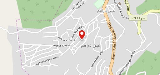 مطعم .مقهي دار النعيم عين بومرشان عين دراهم Aïn Draham sur la carte