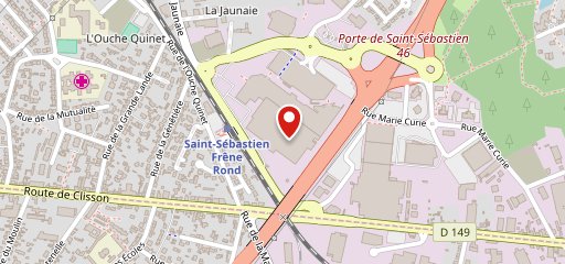 Auchan Hypermarché Nantes St-Sébastien sur la carte