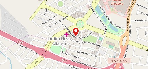 Nardin Burger Nova Aliança no mapa