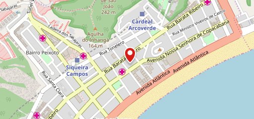 Oba Oba Pizzaria Copacabana: Rodízio de Pizza, Calzone, Delivery, Rio de Janeiro no mapa