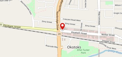 okotoks donair and pizza on map