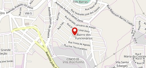 Padaria Funcionários no mapa