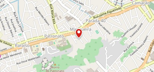 Panda pizzaria no mapa