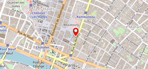 Paris Beaubourg sur la carte