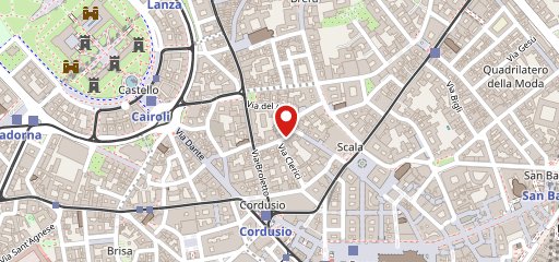 Piazzetta Bossi Milano sulla mappa