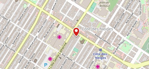 Boustan Côte-des-Neiges sur la carte