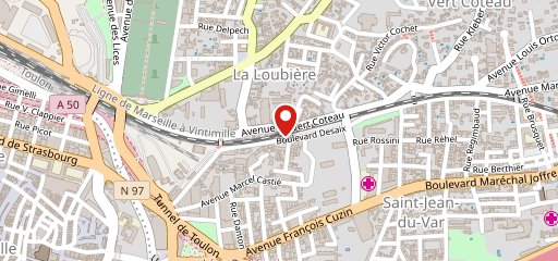 Pizza des trois quartiers sur la carte