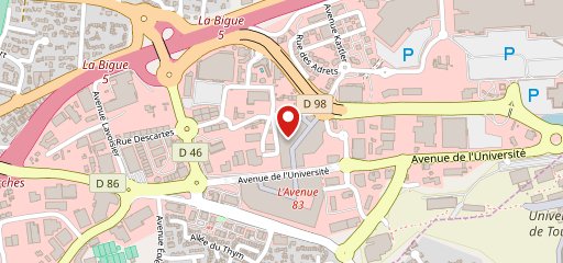 Pizza Hut Express Toulon la Valette sur la carte