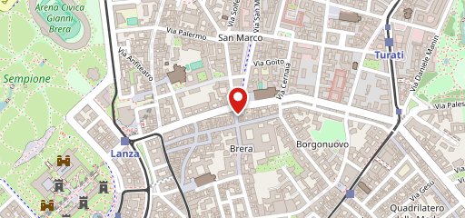 Pizzacoteca di Brera sur la carte