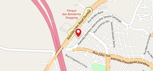 Pizzaria Bandeiras no mapa