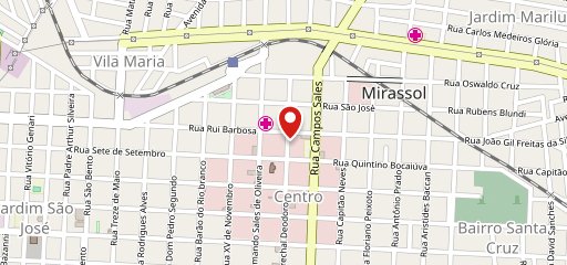 Bella Capri Pizza & Pasta - Mirassol Centro no mapa