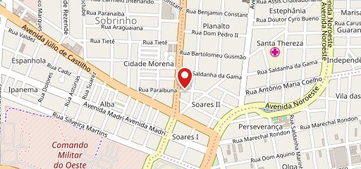 Pizzaria Brasil no mapa