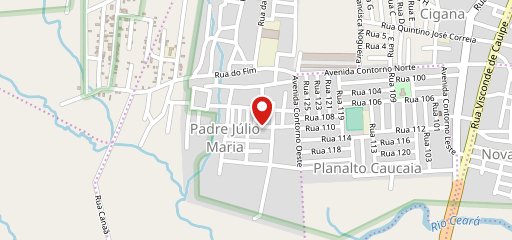 Pizzaria e lanchonete estrela no mapa