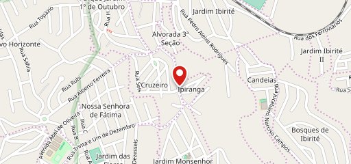 Pizzaria Família no mapa