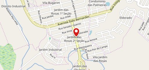 JR Pizzaria no mapa