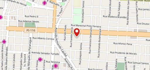 Pizzaria rústica no mapa