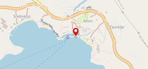 Pizzeria Mlini sur la carte